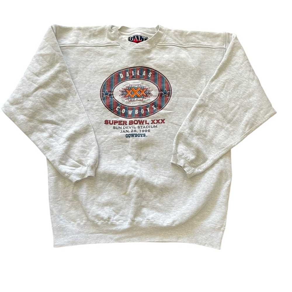 Dallas Cowboys Super Bowl XXX 30 1996 Sun Devils Stadium Pullover Sweatshirt XL